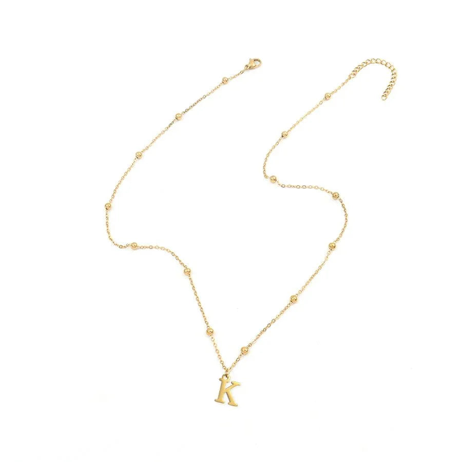 Collar Delicado con Inicial y Cadena Satellite