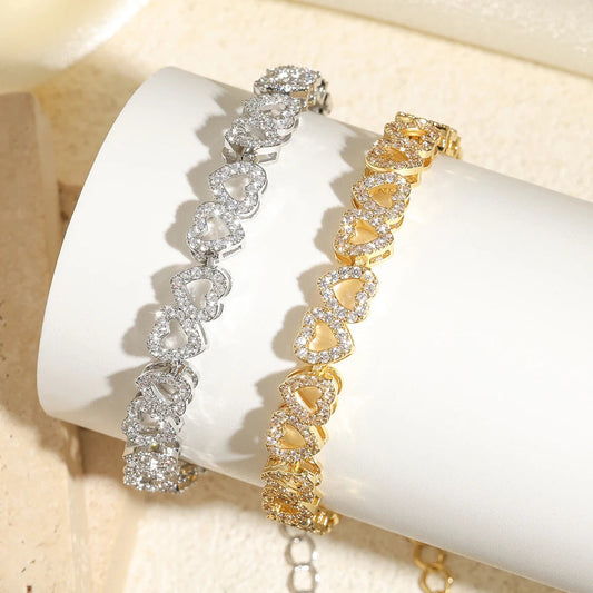 Bracelet diamant Cœurs d'amour