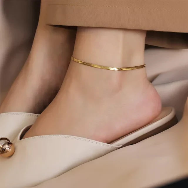 Snake Anklet - Free Zircon Diamond Ring