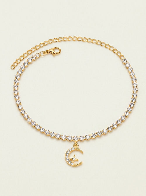 Crescent Moon Radiance Anklet