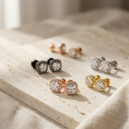 Set Aretes de Diamantes CZ