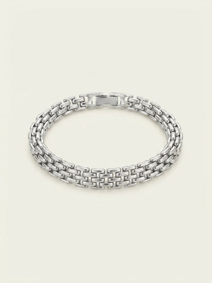 925 Silver-Plated Anklet Bold Versatile Chunky Chain Anklet