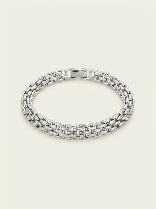 925 Silver-Plated Anklet Bold Versatile Chunky Chain Anklet