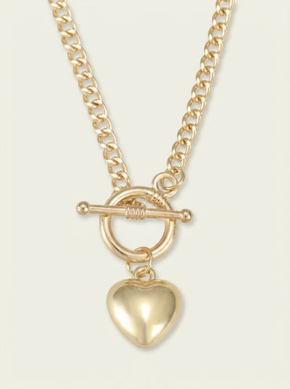 Collier Pendentif Cœur Rétro Minimaliste Pour Femme