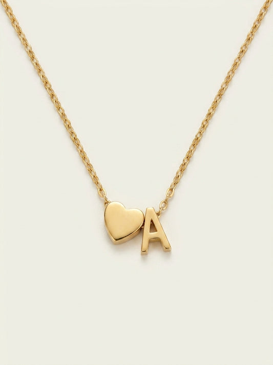 Collier Simple Amour Acier Inoxydable Anglais 26 Lettres
