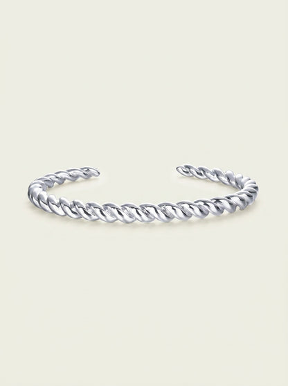 Bracelet ouvert en acier inoxydable tendance vintage haut de gamme