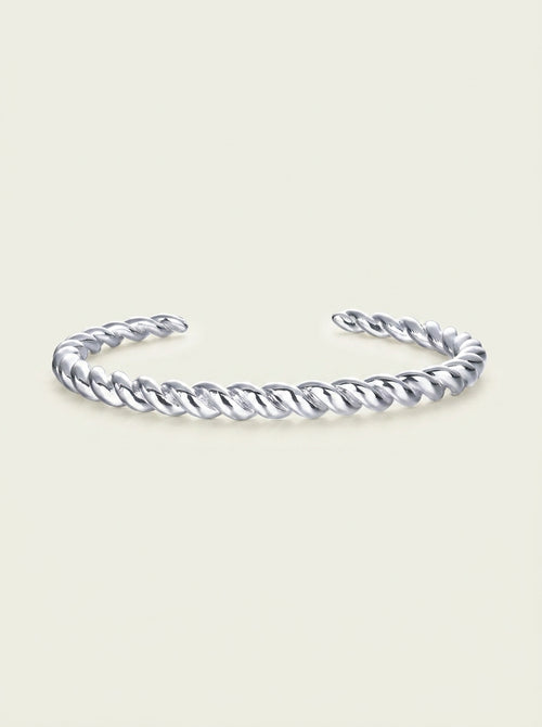 Bracelet ouvert en acier inoxydable tendance vintage haut de gamme