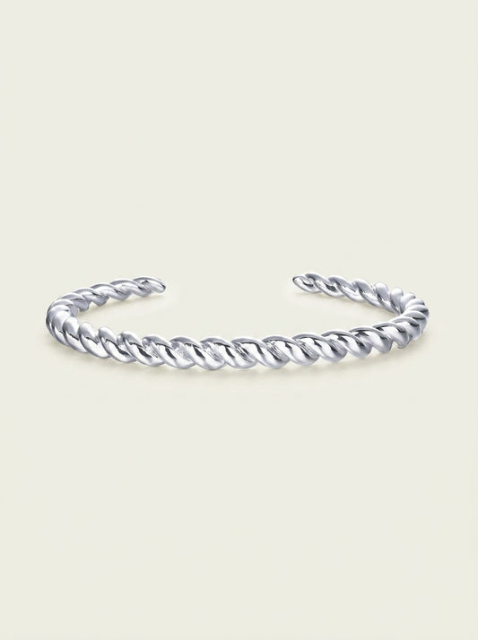 Bracelet ouvert en acier inoxydable tendance vintage haut de gamme