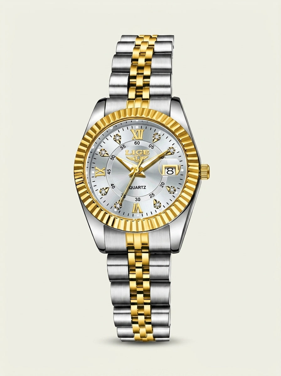Montre à quartz pour couple étanche décontractée et de niche