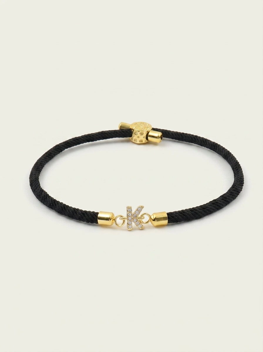 Personalized Unity Diamond Initial Bracelet