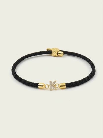 Personalized Unity Diamond Initial Bracelet