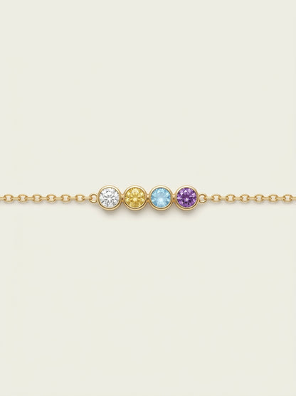 Dainty Birthstone Chain Bracelet