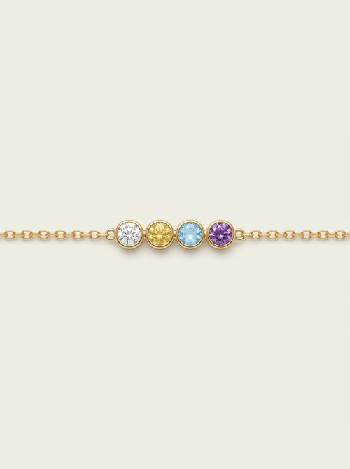 Dainty Birthstone Chain Bracelet