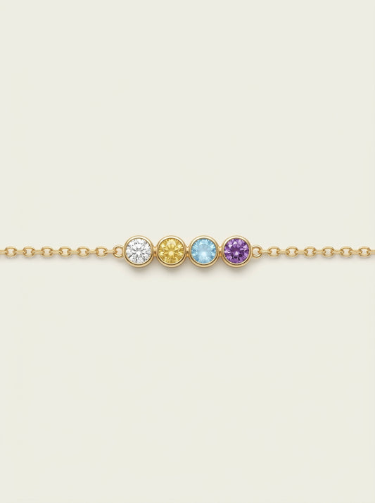 Dainty Birthstone Chain Bracelet