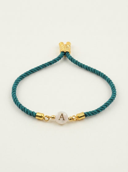 Adjustable Dainty Letter Initial Bracelet