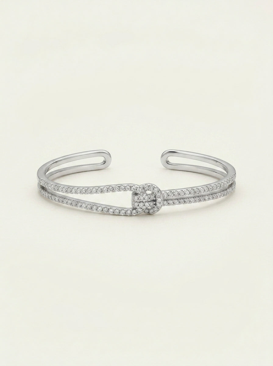 Diamond Knot Cuff Bracelet