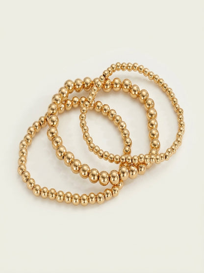 7pcs Gold Beaded Bracelet Stack