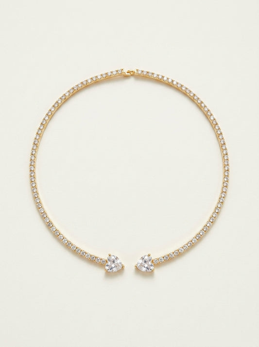 Choker Abierto de Corazón con Brillo