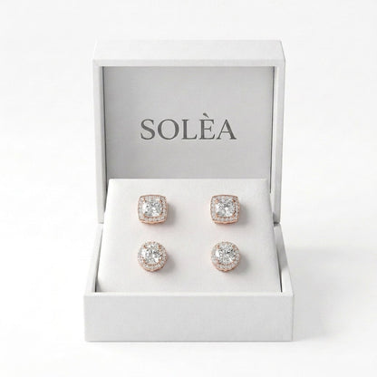 Set Aretes de Diamantes CZ