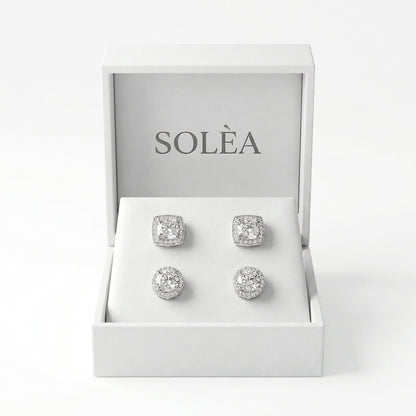 Set Aretes de Diamantes CZ