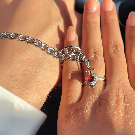 Ensemble de bagues et bracelets de couple Prince et Princesse