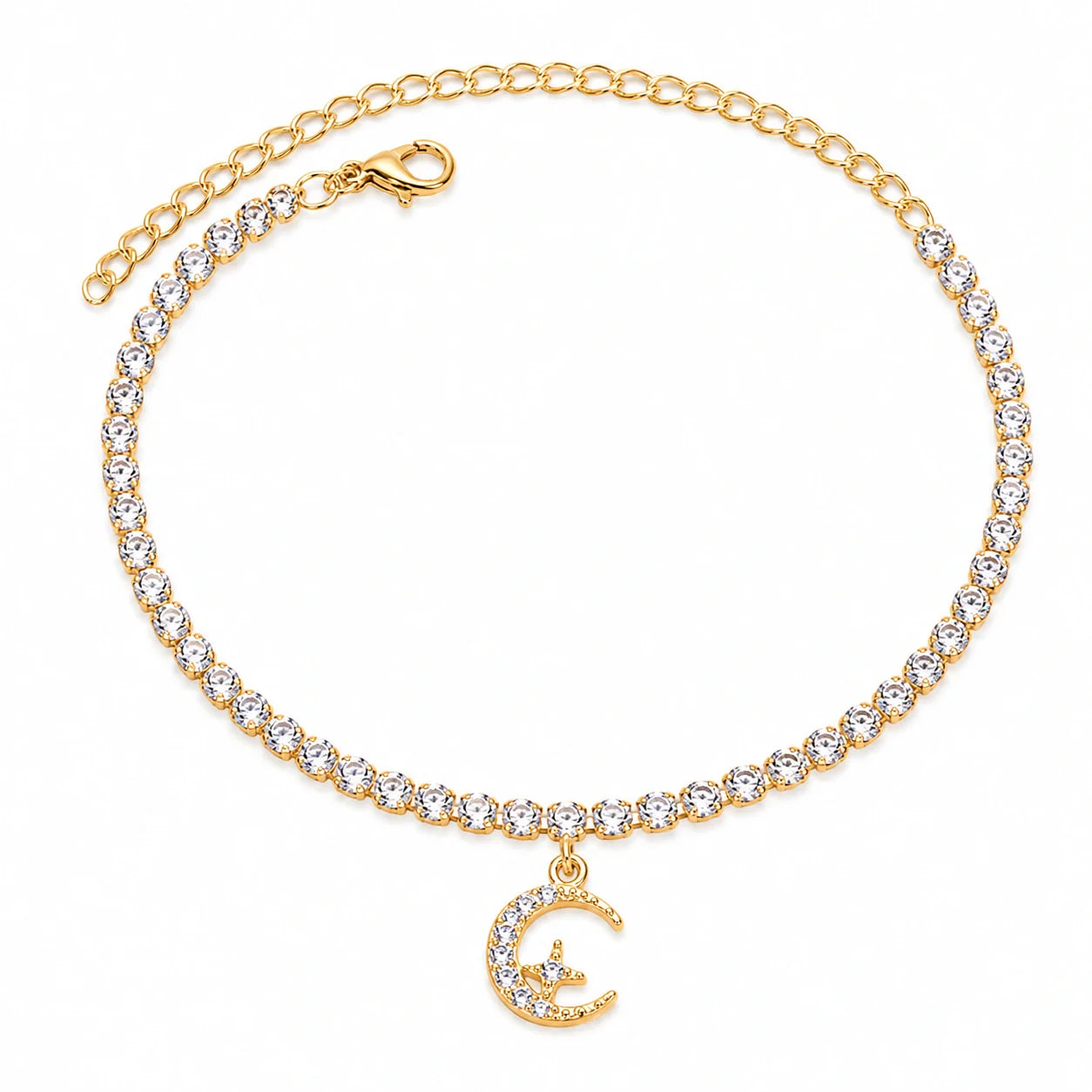 Crescent Moon Radiance Anklet