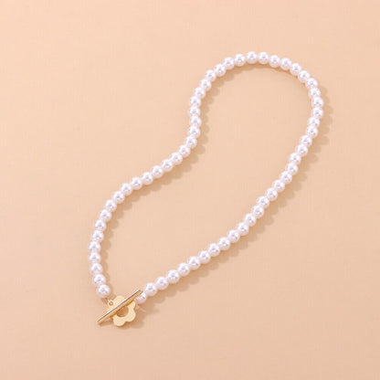 Floral Choker Flower Clasp Necklace