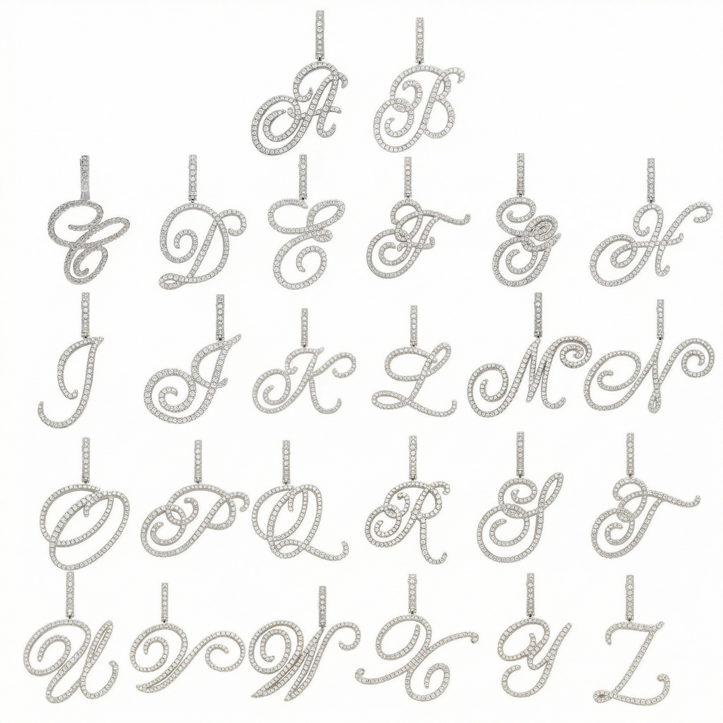 Luxe Cursive Diamond Accented Initial Necklace