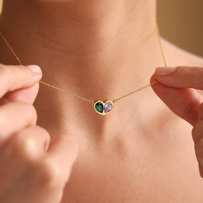 Forever Linked Birthstone Heart Necklace & Bracelet