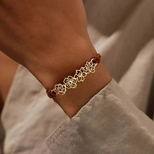 Bracelet Fleur de Naissance Personnalisée